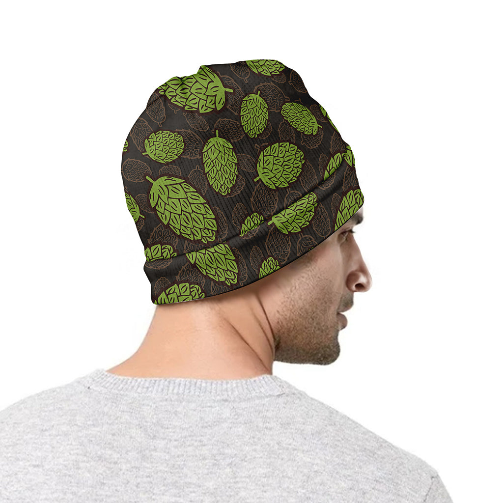 Cute Hop Cone Pattern Print Beanie