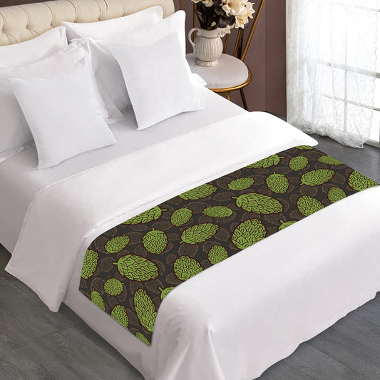 Cute Hop Cone Pattern Print Bed Runner