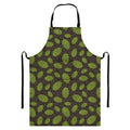 Cute Hop Cone Pattern Print Bib Apron With Pocket