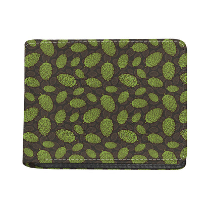 Cute Hop Cone Pattern Print Bifold Wallet