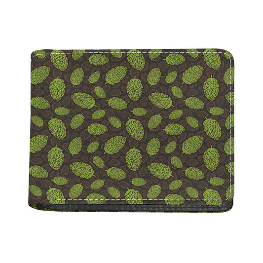 Cute Hop Cone Pattern Print Bifold Wallet