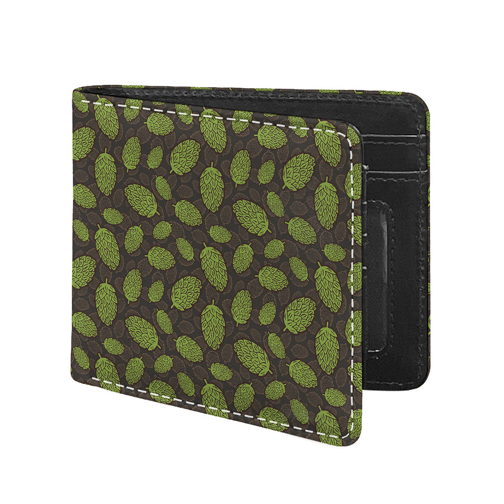 Cute Hop Cone Pattern Print Bifold Wallet