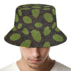 Cute Hop Cone Pattern Print Bucket Hat