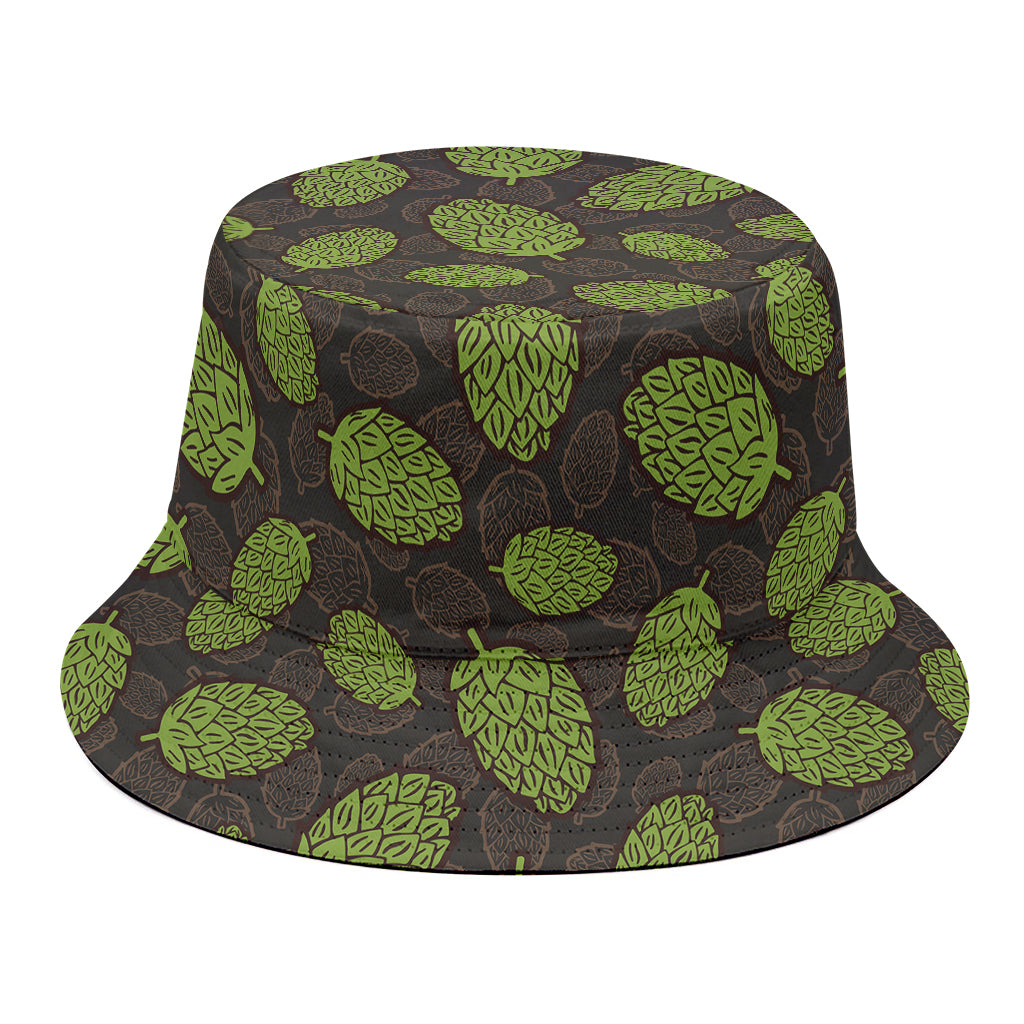 Cute Hop Cone Pattern Print Bucket Hat