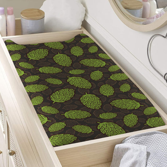 Cute Hop Cone Pattern Print Changing Pad Cover