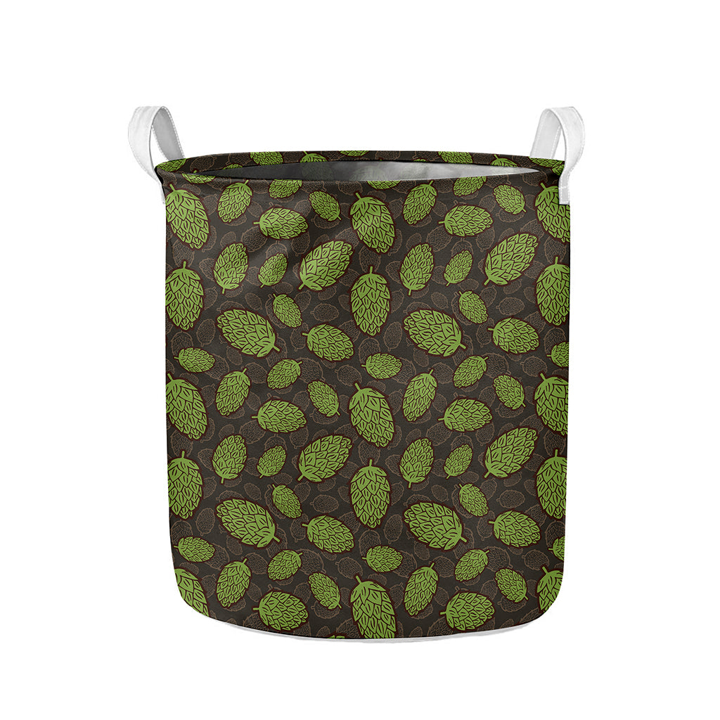 Cute Hop Cone Pattern Print Collapsible Laundry Basket