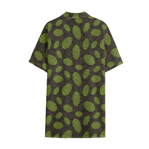 Cute Hop Cone Pattern Print Cotton Hawaiian Shirt