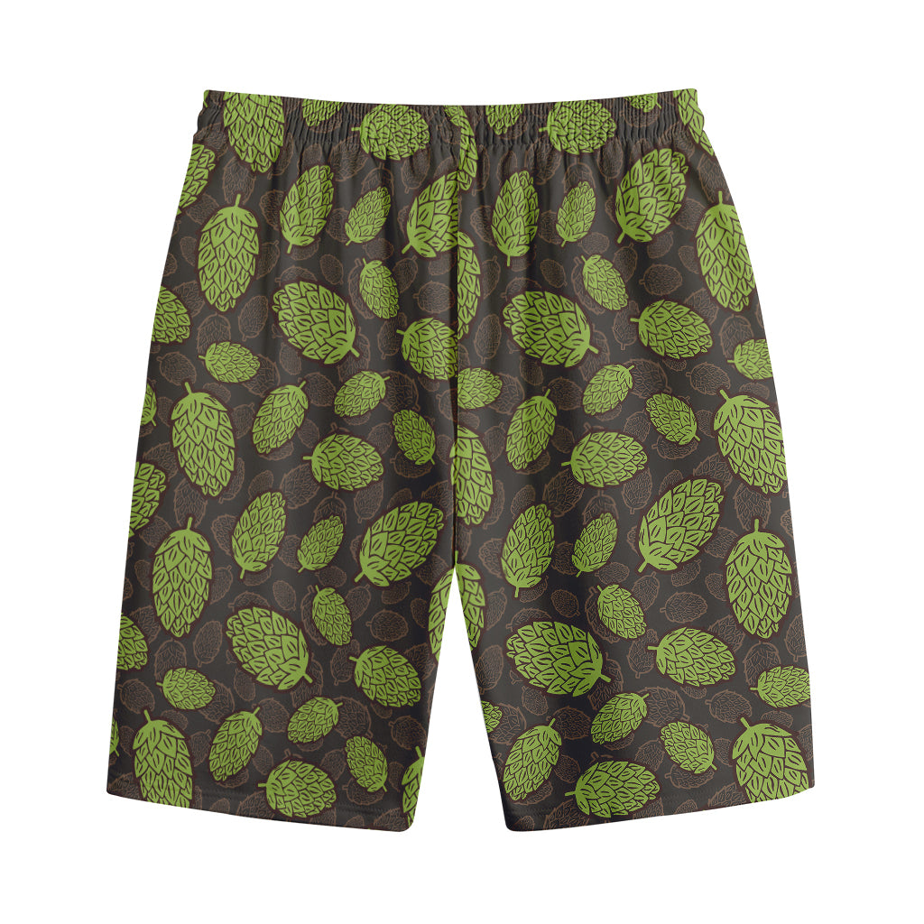 Cute Hop Cone Pattern Print Cotton Shorts