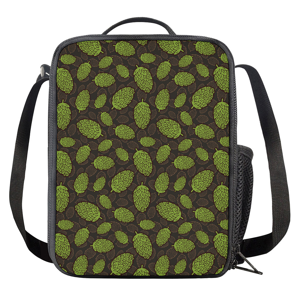 Cute Hop Cone Pattern Print Crossbody Lunch Bag