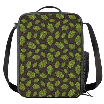 Cute Hop Cone Pattern Print Crossbody Lunch Bag