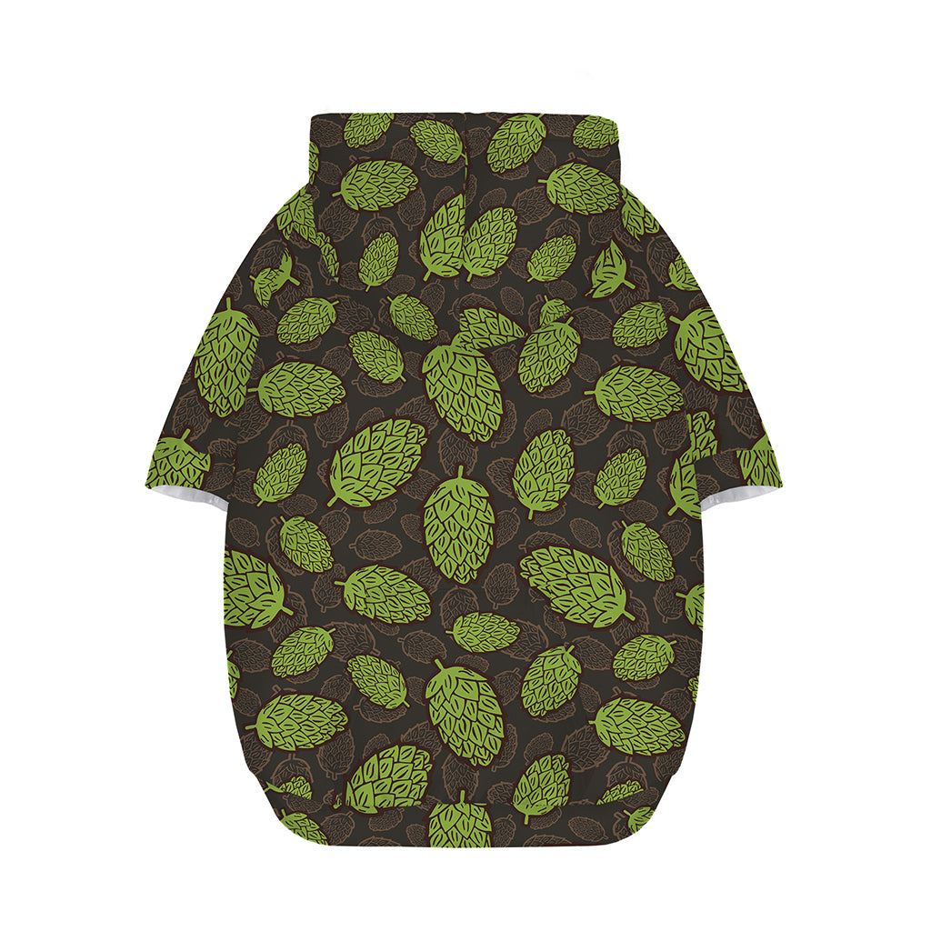 Cute Hop Cone Pattern Print Dog Zip Up Hoodie
