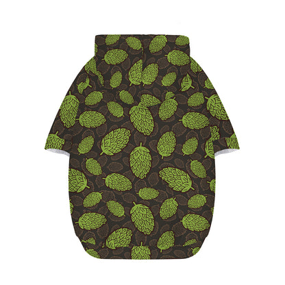 Cute Hop Cone Pattern Print Dog Zip Up Hoodie