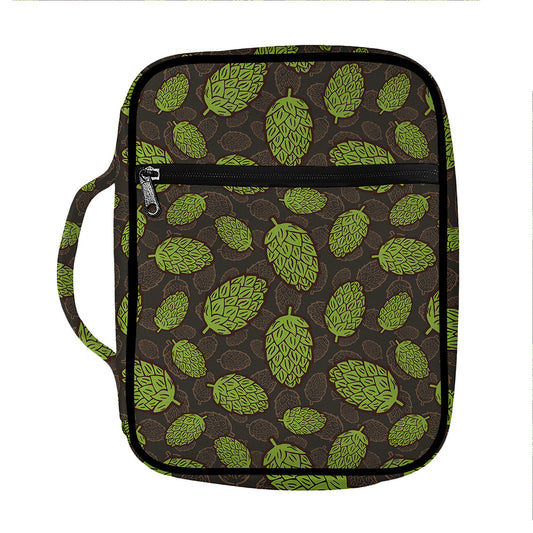 Cute Hop Cone Pattern Print Front Pocket Bible Bag