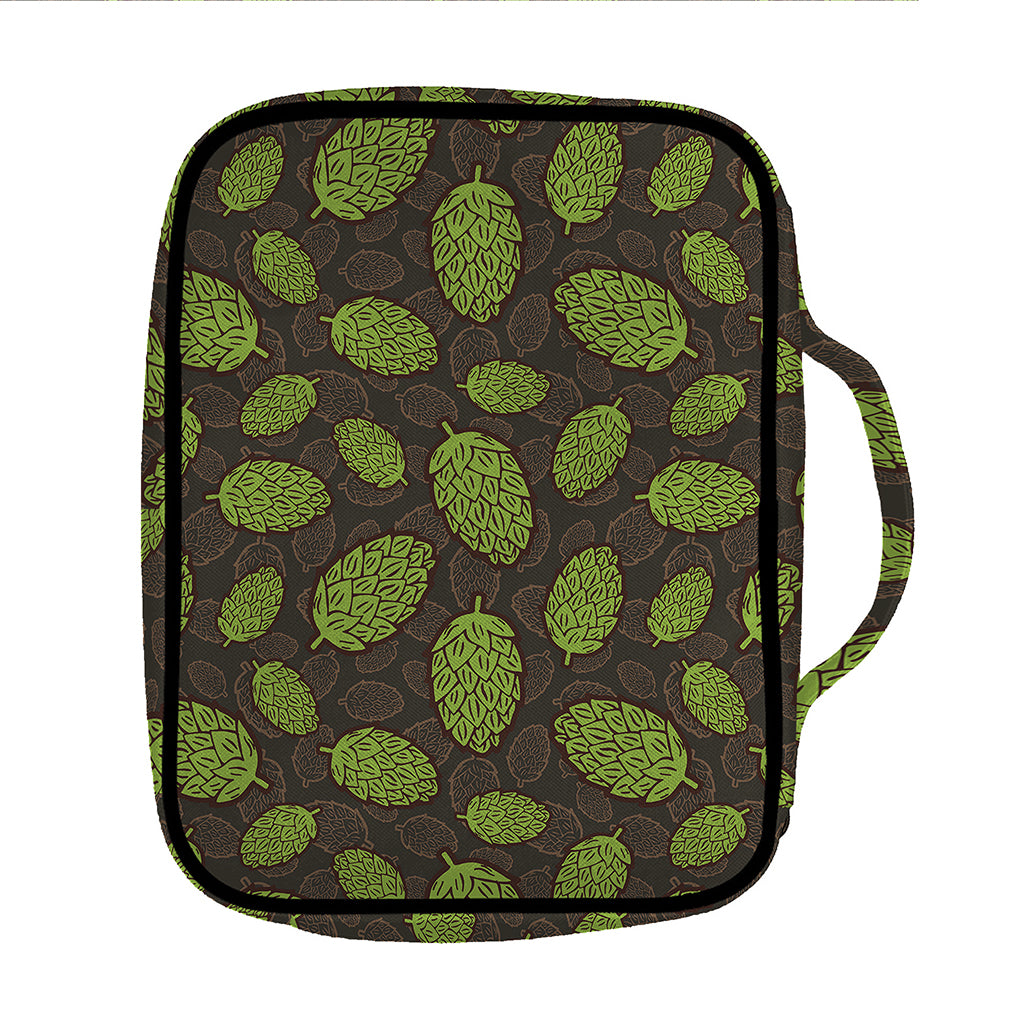 Cute Hop Cone Pattern Print Front Pocket Bible Bag