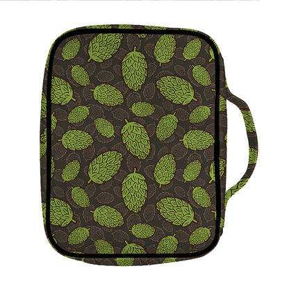 Cute Hop Cone Pattern Print Front Pocket Bible Bag