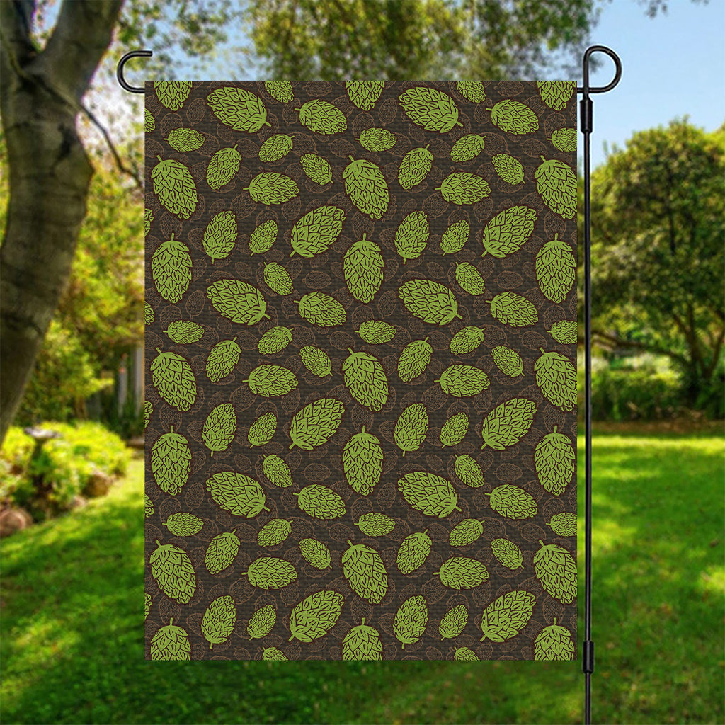 Cute Hop Cone Pattern Print Garden Flag