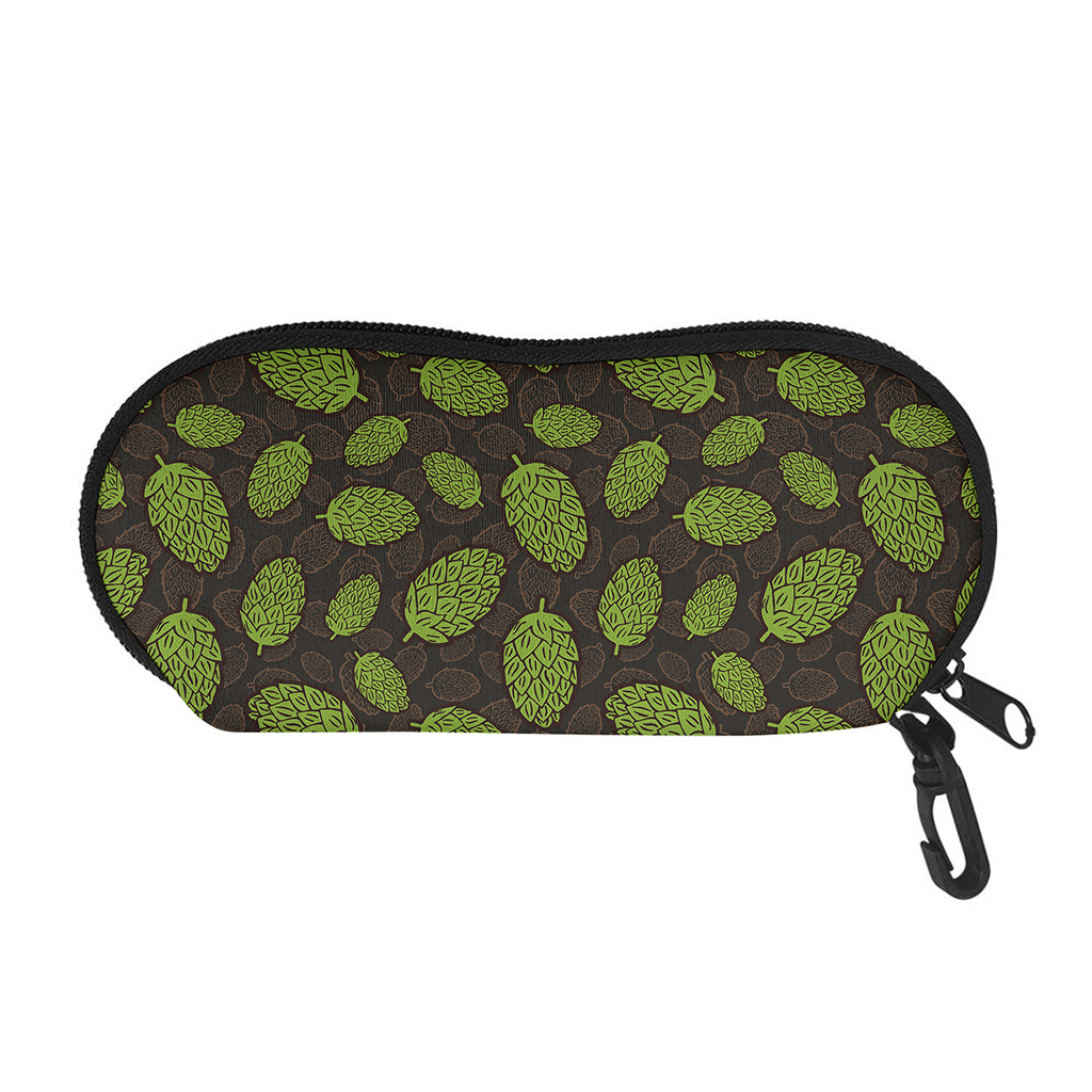 Cute Hop Cone Pattern Print Glasses Case