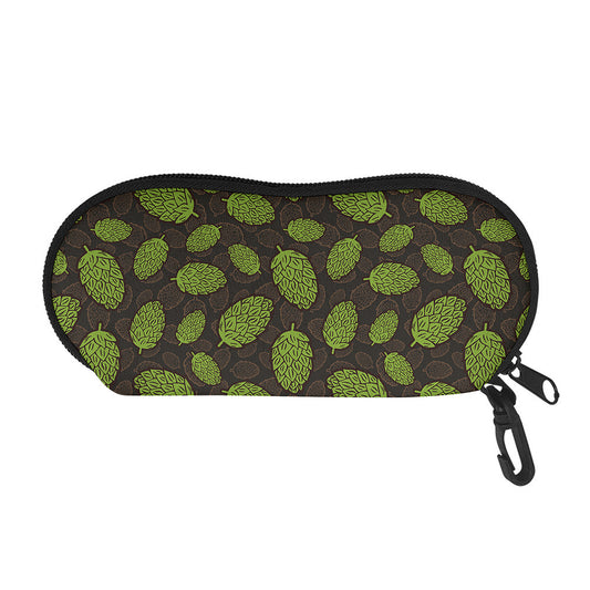 Cute Hop Cone Pattern Print Glasses Case