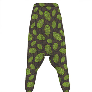 Cute Hop Cone Pattern Print Hammer Pants