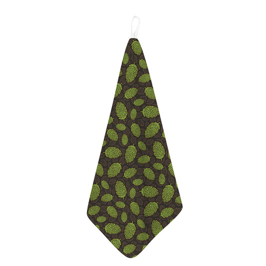 Cute Hop Cone Pattern Print Hand Towel