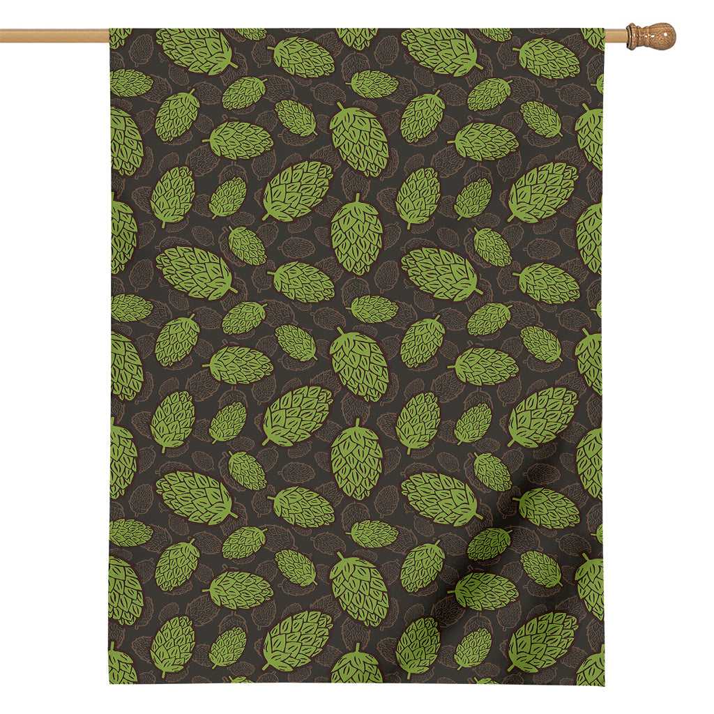 Cute Hop Cone Pattern Print House Flag