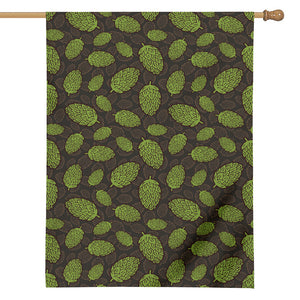 Cute Hop Cone Pattern Print House Flag