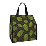 Cute Hop Cone Pattern Print Insulated Lunch Tote