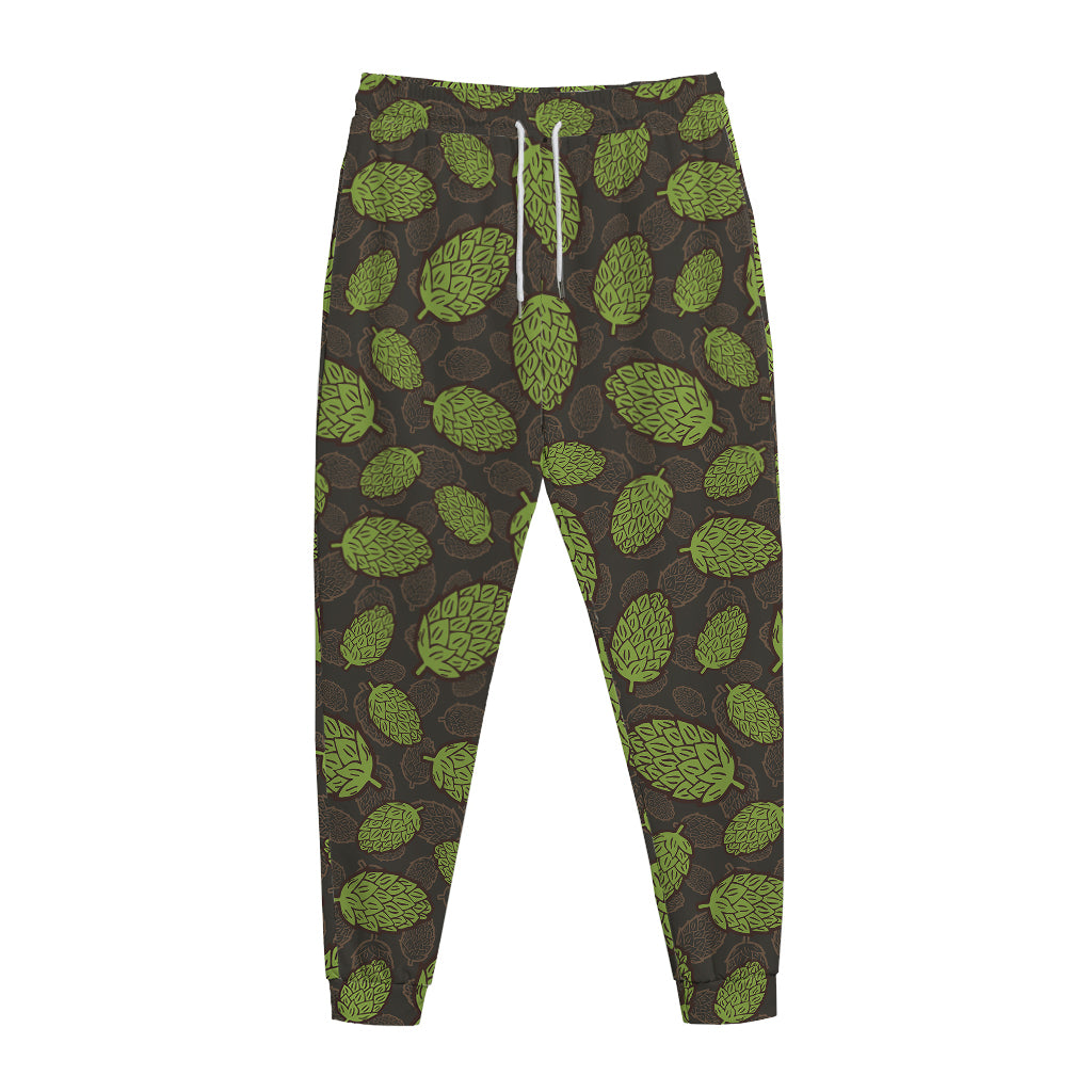 Cute Hop Cone Pattern Print Jogger Pants