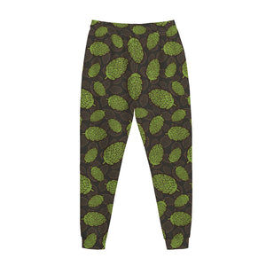 Cute Hop Cone Pattern Print Jogger Pants