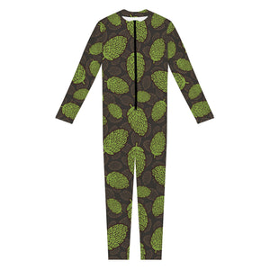 Cute Hop Cone Pattern Print Jumpsuit