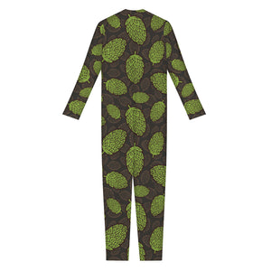 Cute Hop Cone Pattern Print Jumpsuit