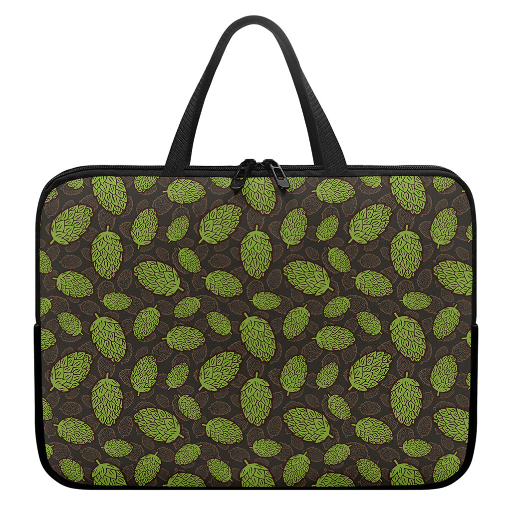 Cute Hop Cone Pattern Print Laptop Sleeve With Handle