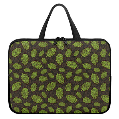 Cute Hop Cone Pattern Print Laptop Sleeve With Handle
