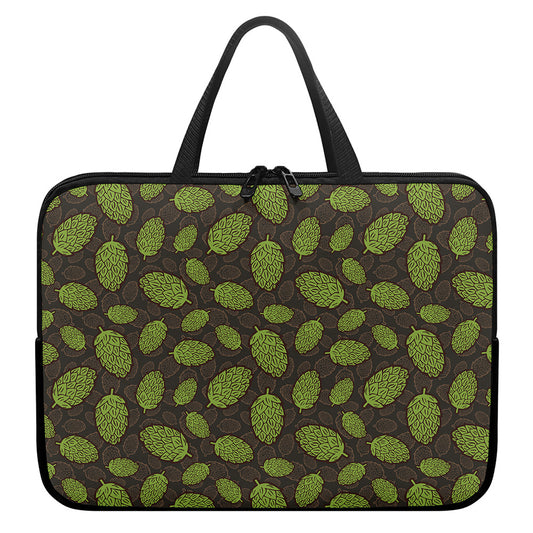 Cute Hop Cone Pattern Print Laptop Sleeve With Handle