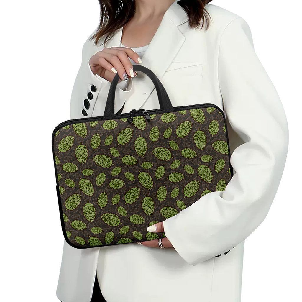 Cute Hop Cone Pattern Print Laptop Sleeve With Handle