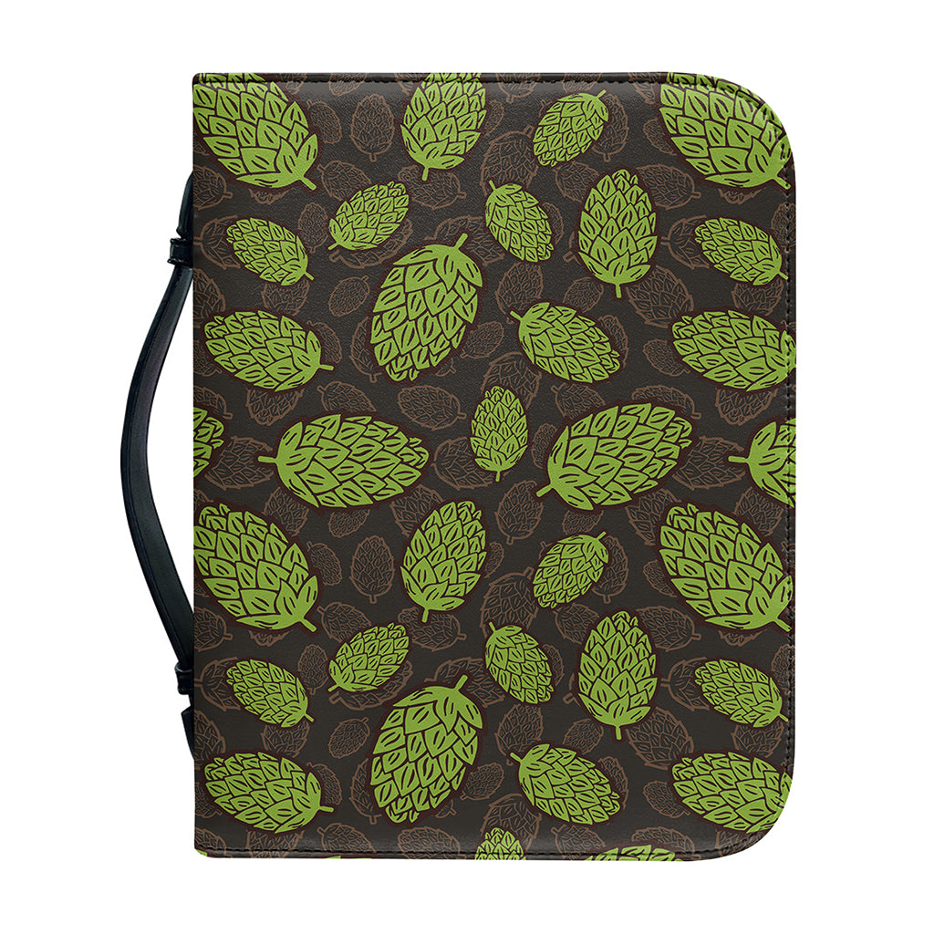 Cute Hop Cone Pattern Print Leather Bible Cover