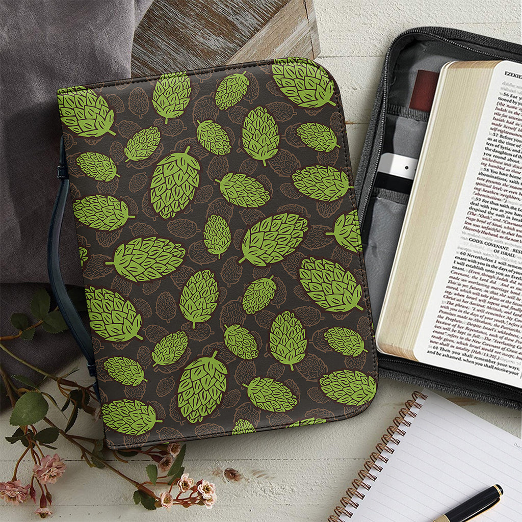 Cute Hop Cone Pattern Print Leather Bible Cover