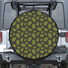 Cute Hop Cone Pattern Print Leather Spare Tire Cover