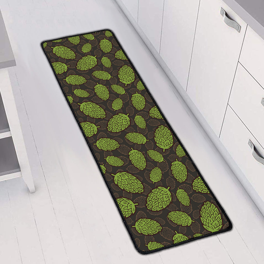 Cute Hop Cone Pattern Print Long Kitchen Mat