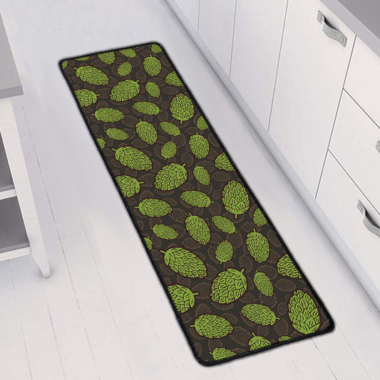 Cute Hop Cone Pattern Print Long Kitchen Mat