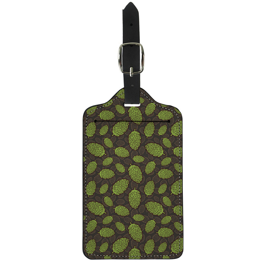 Cute Hop Cone Pattern Print Luggage Tag