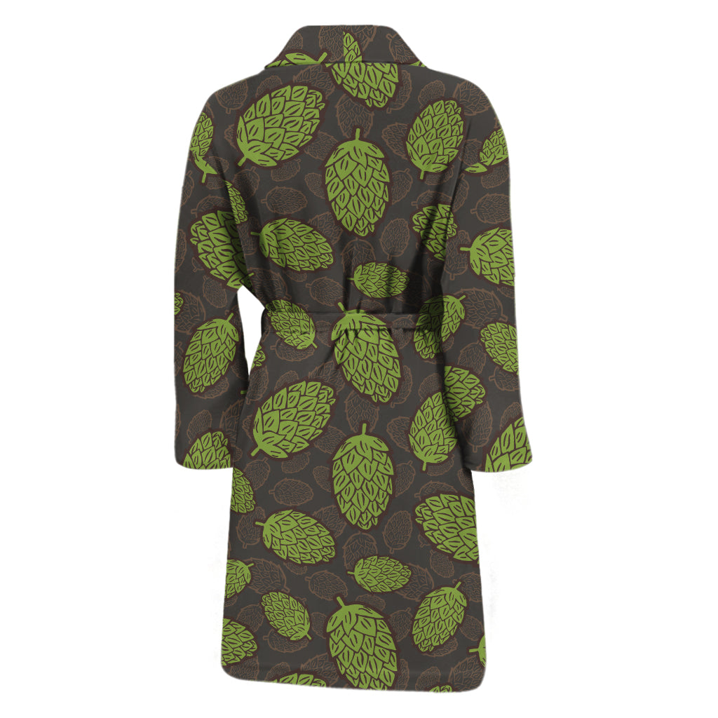 Cute Hop Cone Pattern Print Men's Bathrobe