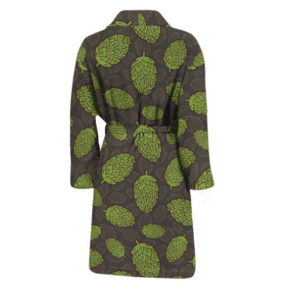 Cute Hop Cone Pattern Print Men's Bathrobe