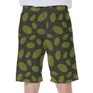 Cute Hop Cone Pattern Print Men's Beach Shorts