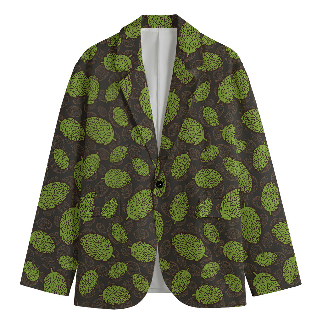 Cute Hop Cone Pattern Print Men's Blazer