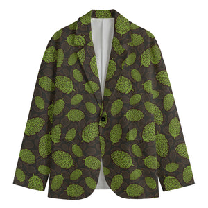 Cute Hop Cone Pattern Print Men's Cotton Blazer