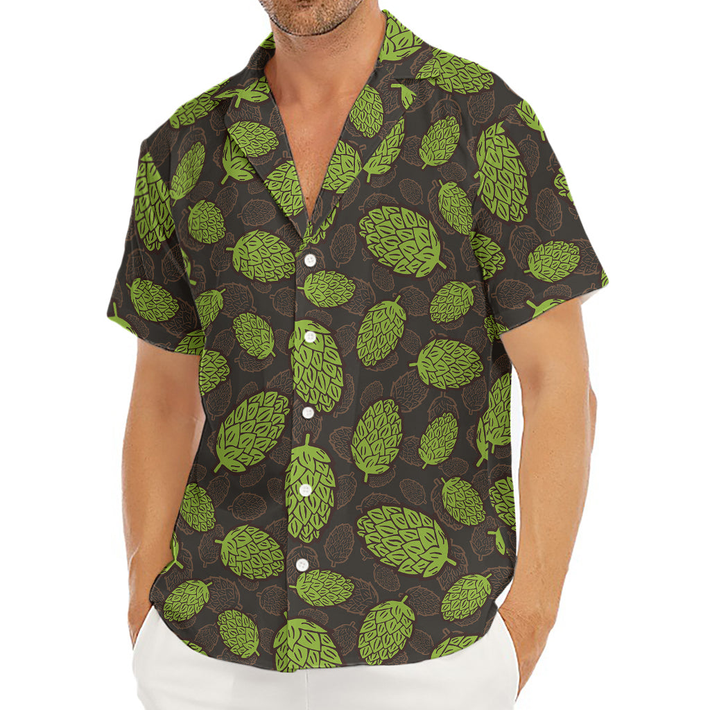 Cute Hop Cone Pattern Print Men's Deep V-Neck Shirt