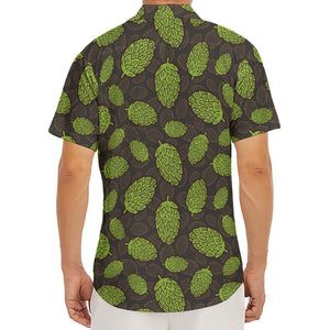 Cute Hop Cone Pattern Print Men's Deep V-Neck Shirt