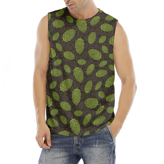 Cute Hop Cone Pattern Print Men's Fitness Tank Top
