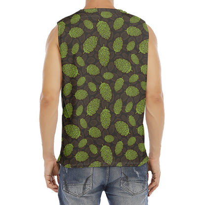Cute Hop Cone Pattern Print Men's Fitness Tank Top